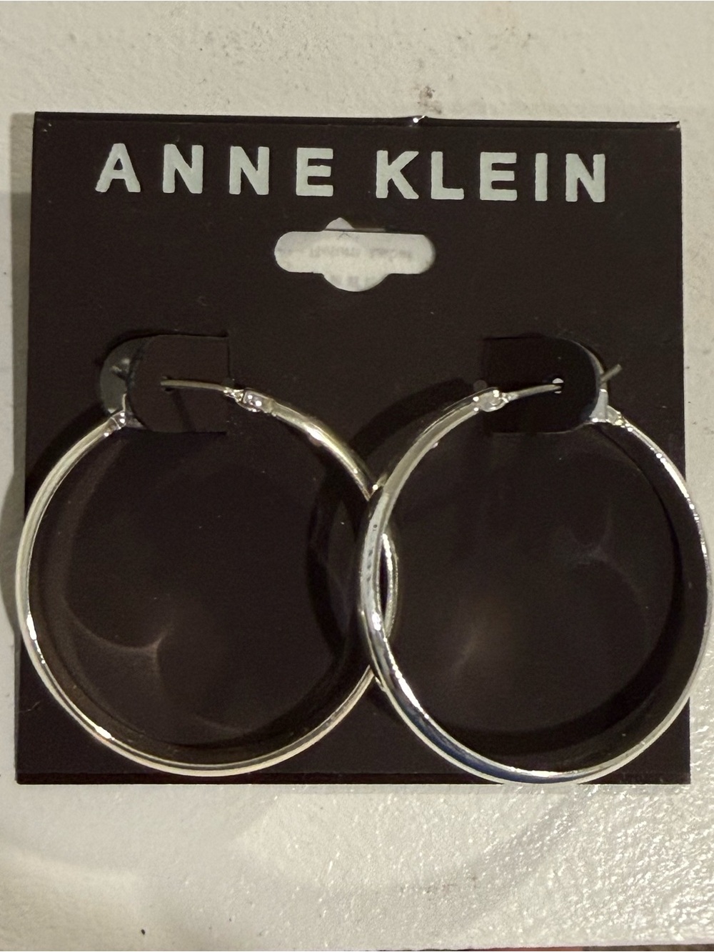 Anne Klein Silver Hoop Earrings - Classic Women Accessories